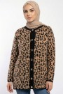 Standart Triko Leopar Desenli Ceket 2021-1