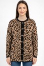 Standart Triko Leopar Desenli Ceket 2021-1