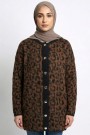 Standart Triko Leopar Desenli Ceket 2021-2