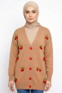 Vişneli Triko Ceket 2022-3