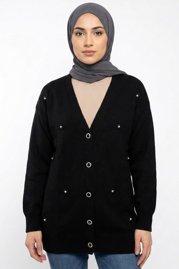 Taşlı Triko Hırka 2024-1