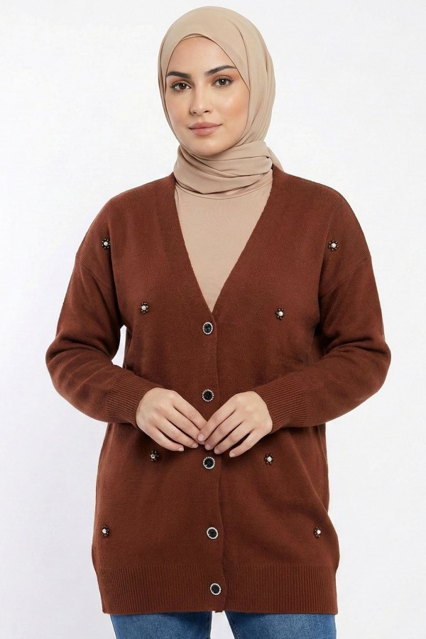 Taşlı Triko Hırka 2024-5