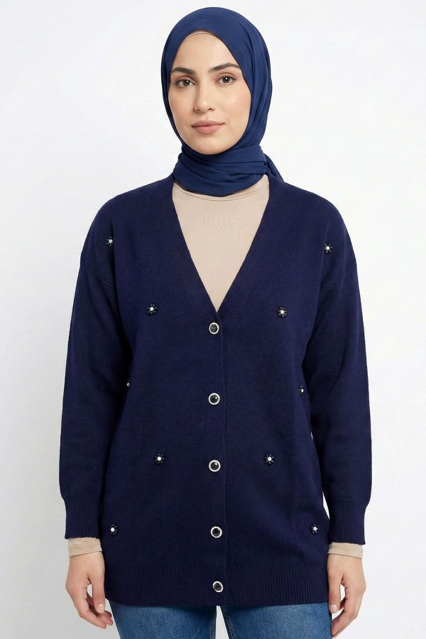 Taşlı Triko Hırka 2024-3