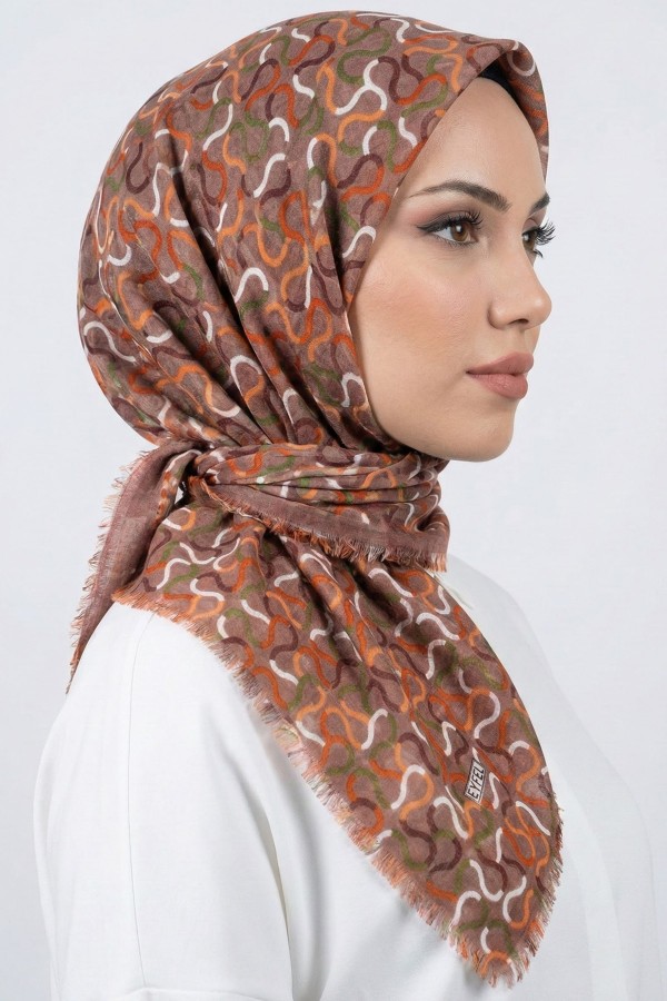 Desenli Flamlı Eşarp 6500
