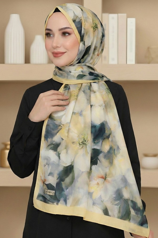 Organik Pamuk Vual Şal 6017-7