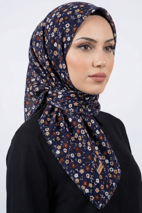 Eripek Desenli Flamlı Eşarp 6502-3