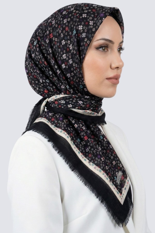 Sinem Desenli Flamlı Eşarp 6505-8