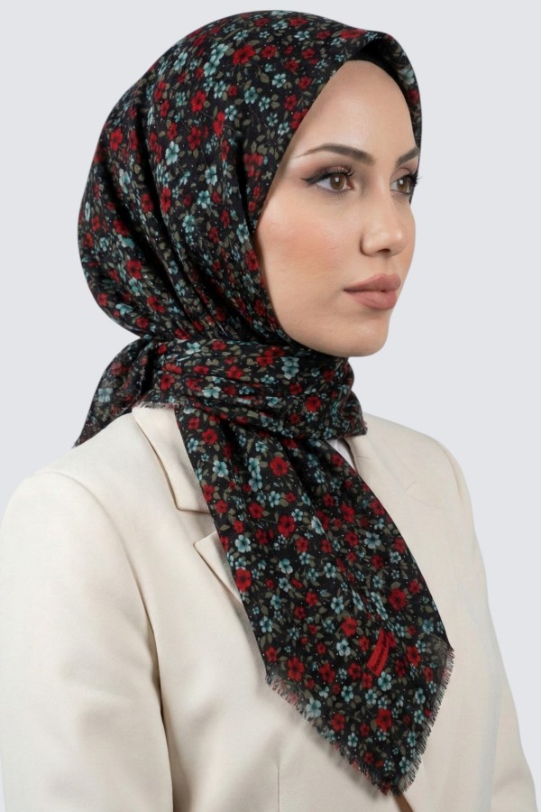 Desenli Flamlı Eşarp 6513-24