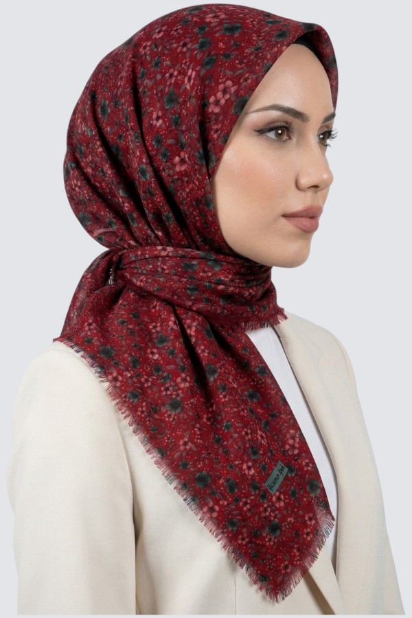 Desenli Flamlı Eşarp 6513-23