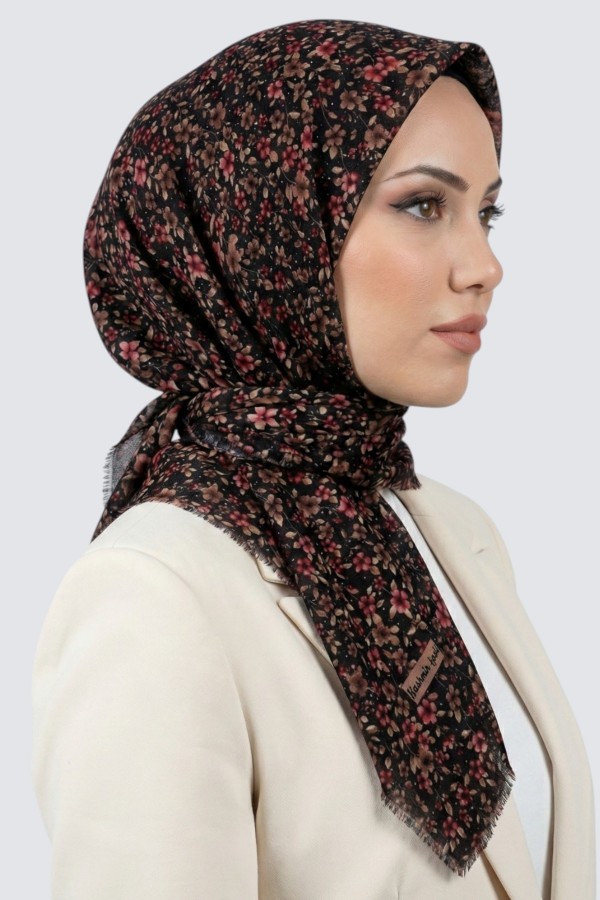 Desenli Flamlı Eşarp 6513-6