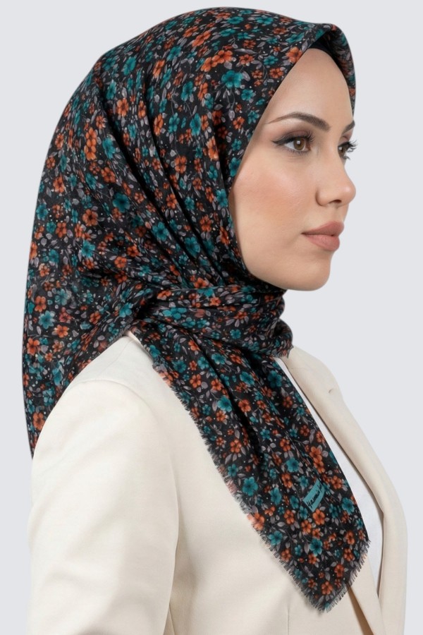 Desenli Flamlı Eşarp 6513-20