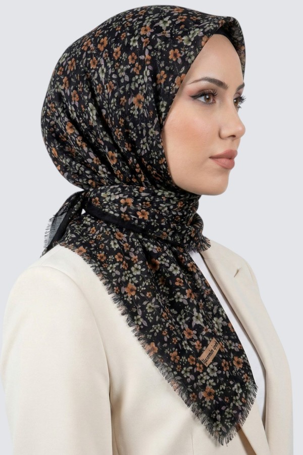 Desenli Flamlı Eşarp 6513-18