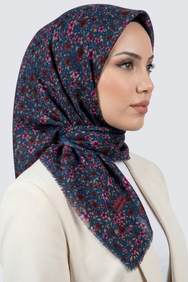 Desenli Flamlı Eşarp 6513-17