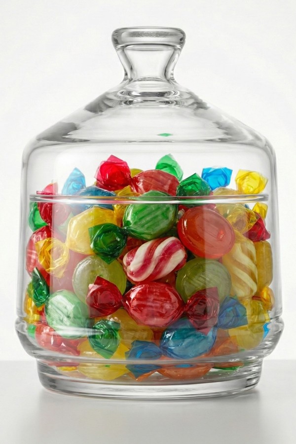 Lav Berry Kapaklı Cam Şekerlik