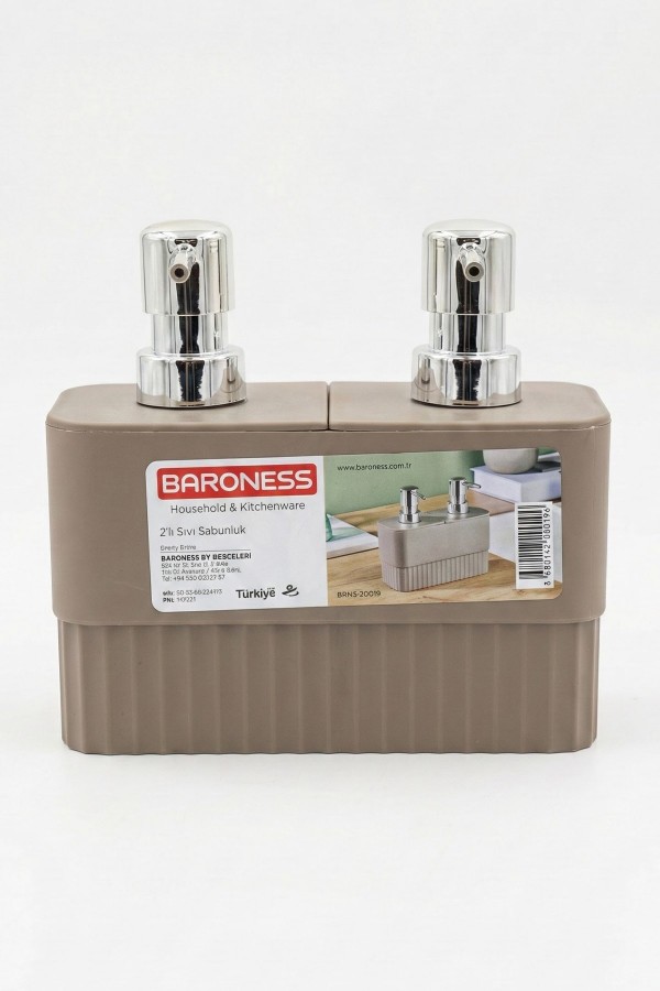 Baroness İkili Sıvı Sabunluk Bej