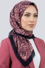 Viessa Leopar Desenli Flamlı Eşarp 6506-7
