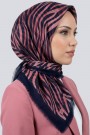Viessa Zebra Desenli Flamlı Eşarp 6507-11