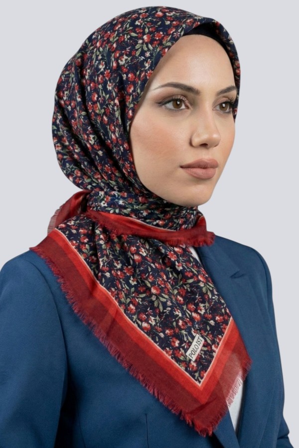 Desenli Flamlı Eşarp  6508-6