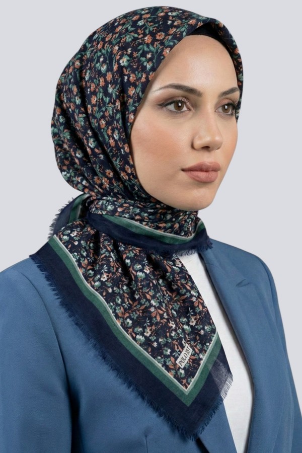 Desenli Flamlı Eşarp  6508-9