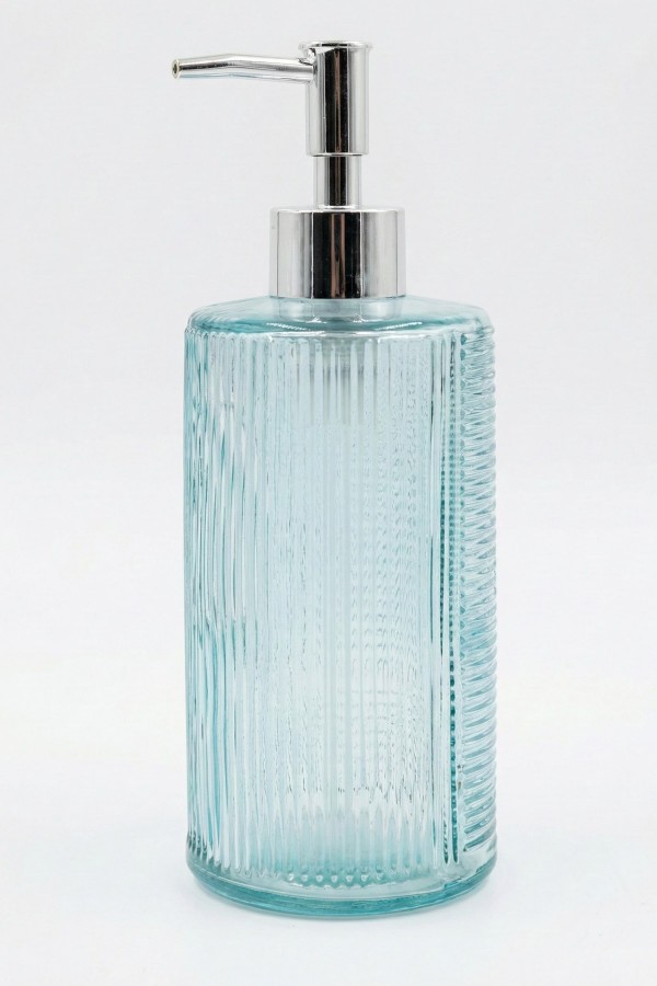 Çizgili Mavi Cam Sabunluk