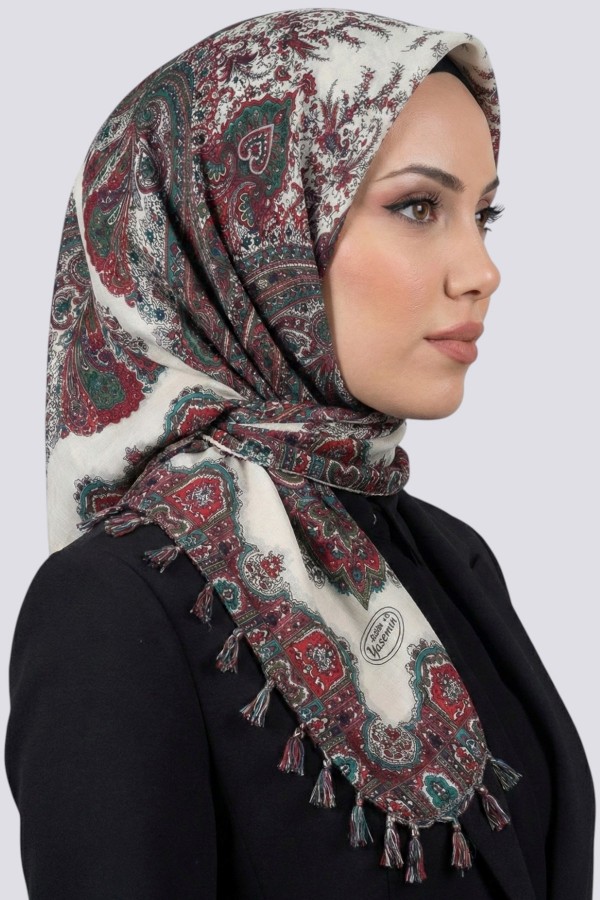 Desenli Çekme Boncuklu Yazma 6606-8