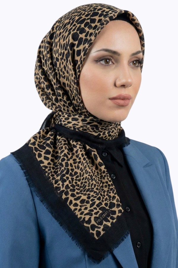 Desenli Flamlı Eşarp 6518-1