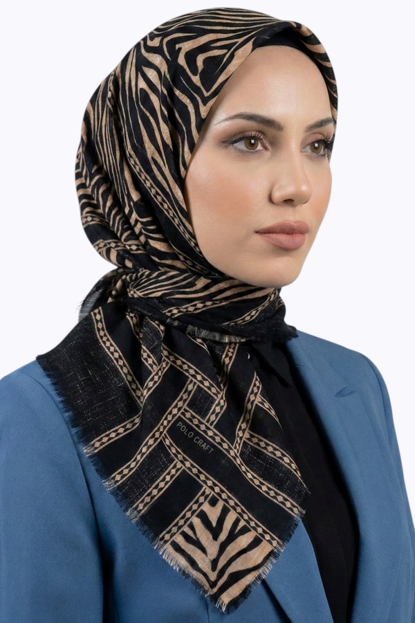 Desenli Flamlı Eşarp 6518-25