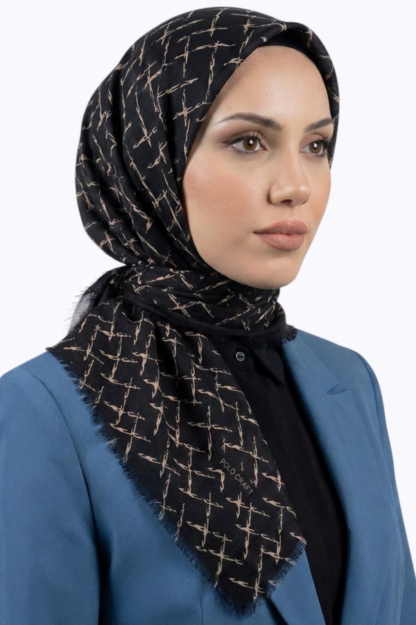 Desenli Flamlı Eşarp 6518-5