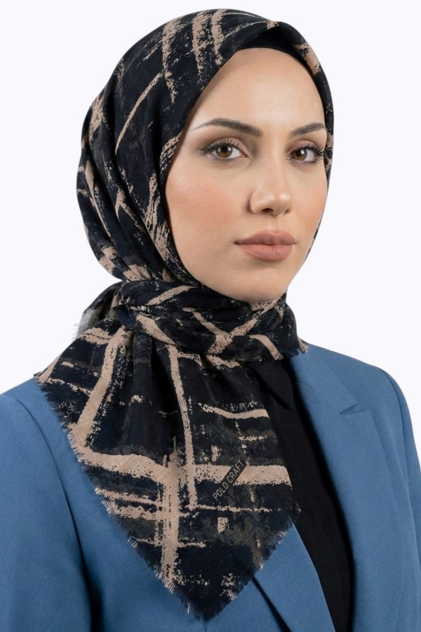 Desenli Flamlı Eşarp 6518-6