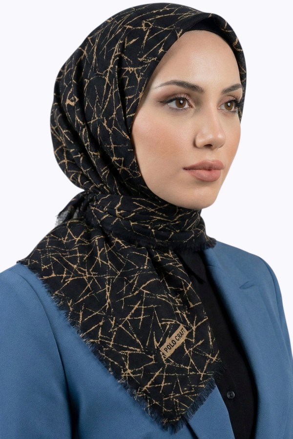 Desenli Flamlı Eşarp 6518-17