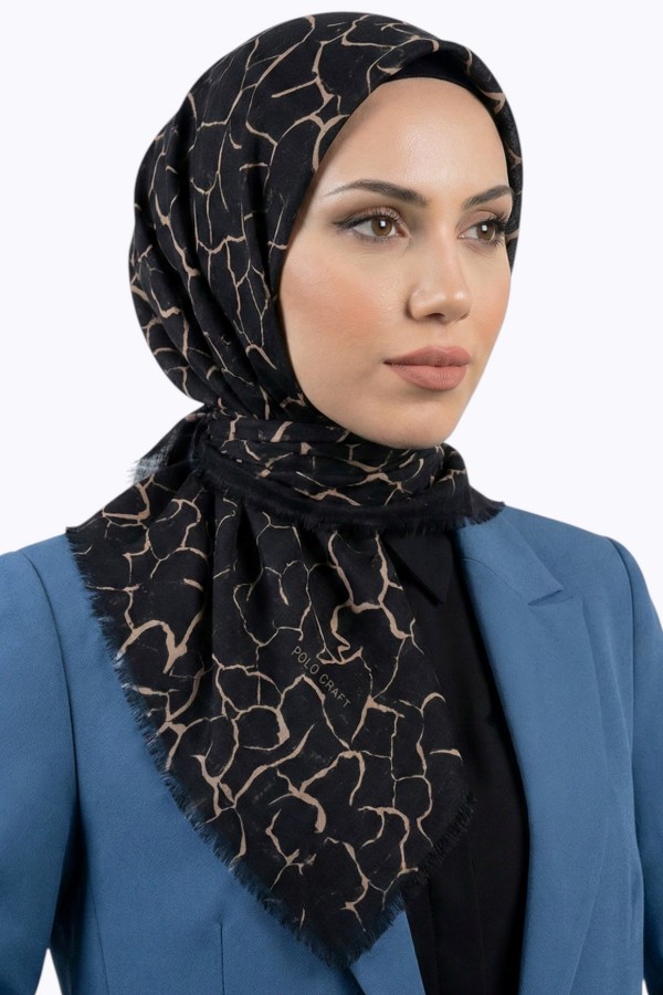 Desenli Flamlı Eşarp 6518-12