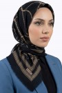 Desenli Flamlı Eşarp 6518-14