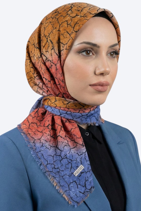 Desenli Flamlı Eşarp 6517-1