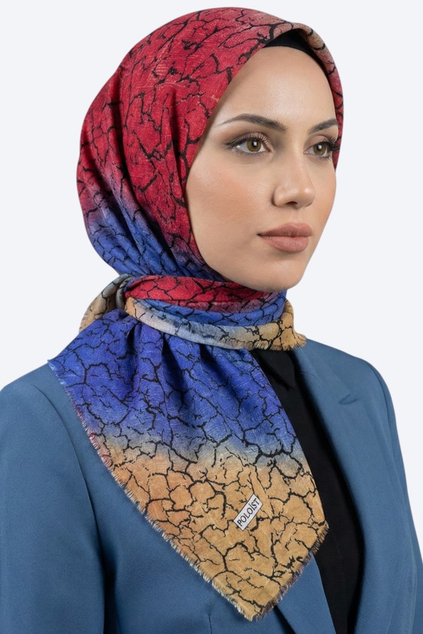 Desenli Flamlı Eşarp 6517-2