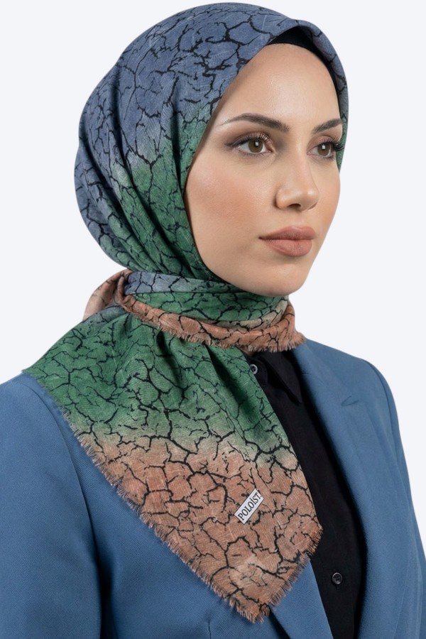 Desenli Flamlı Eşarp 6517-3