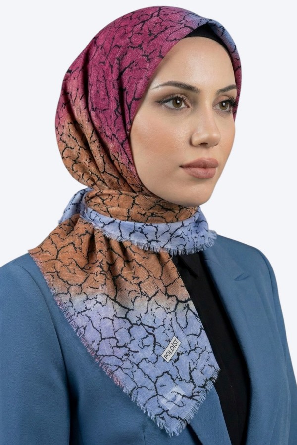 Desenli Flamlı Eşarp 6517-12