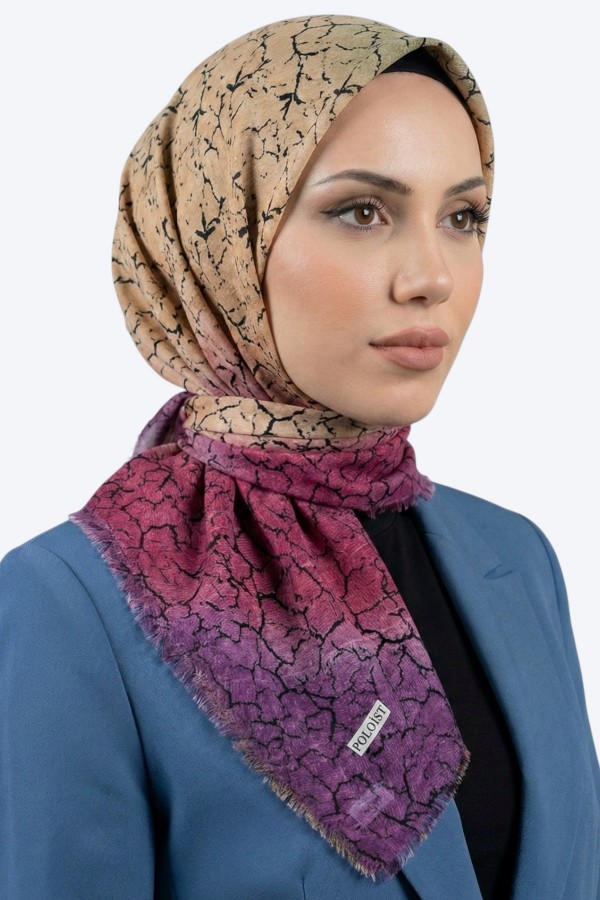 Desenli Flamlı Eşarp 6517-7