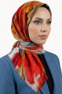 Desenli Flamlı Eşarp 6516-14