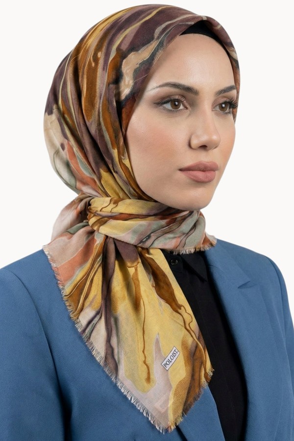Desenli Flamlı Eşarp 6516-12