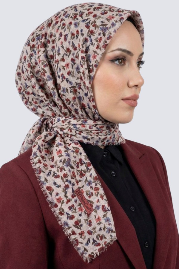 Desenli Flamlı Eşarp 6515-20