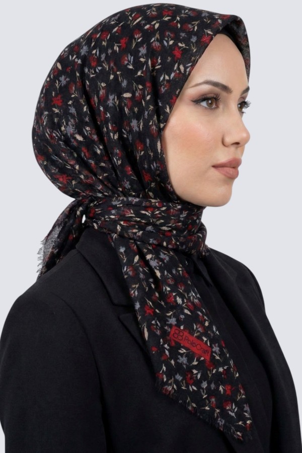 Desenli Flamlı Eşarp 6515-19