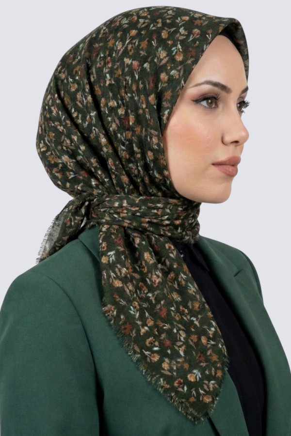 Desenli Flamlı Eşarp 6515-6
