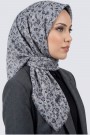 Desenli Flamlı Eşarp 6515-14