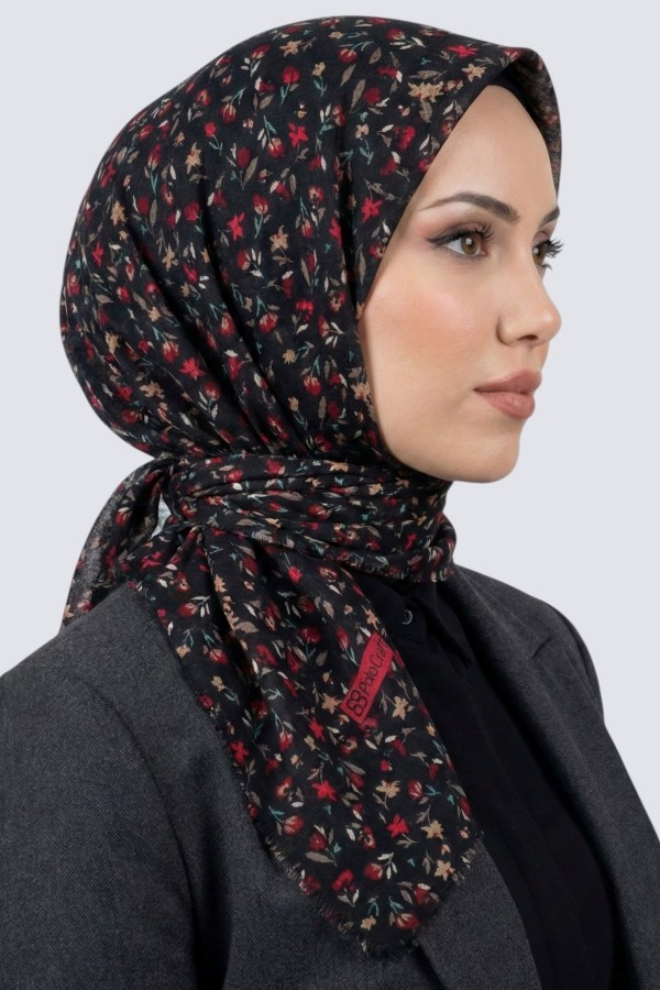 Desenli Flamlı Eşarp 6515-5