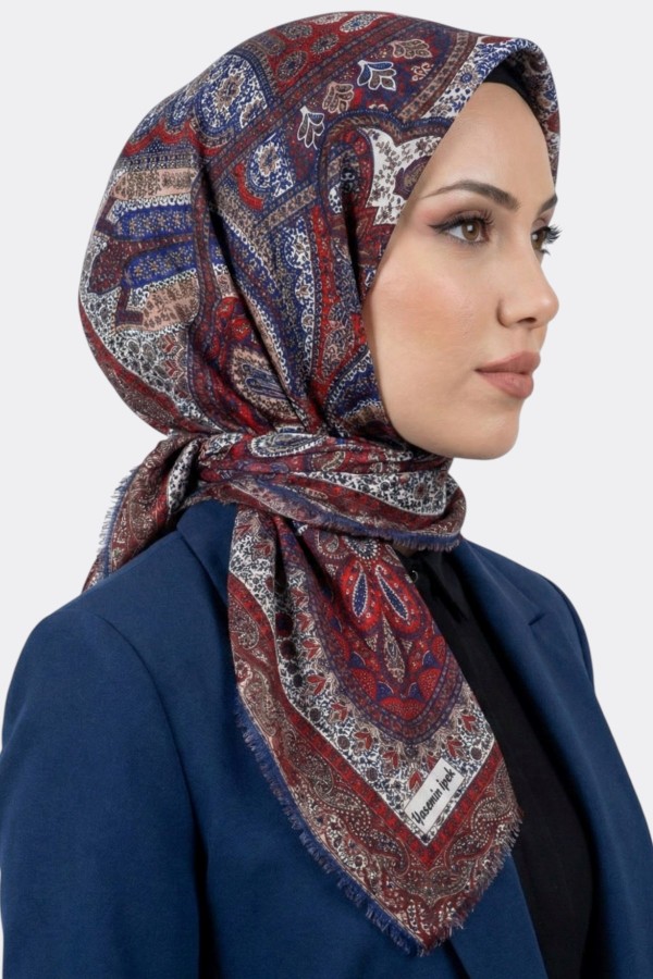 Desenli Flamlı Eşarp 6514-5