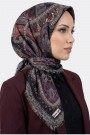 Desenli Flamlı Eşarp 6514-10