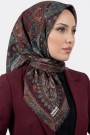 Desenli Flamlı Eşarp 6514-11