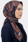 Desenli Flamlı Eşarp 6514-12