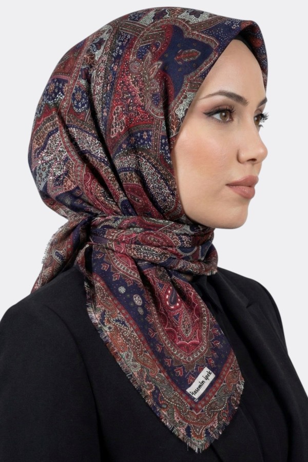 Desenli Flamlı Eşarp 6514-20