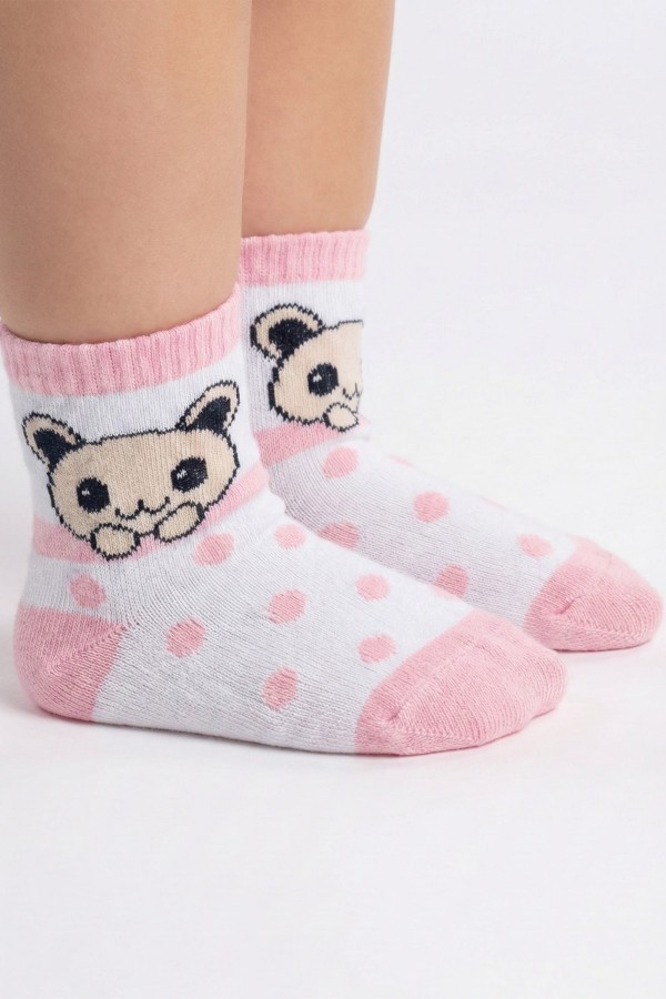 Desenli Bebek Çorap (0-1 Yaş) 10005-4